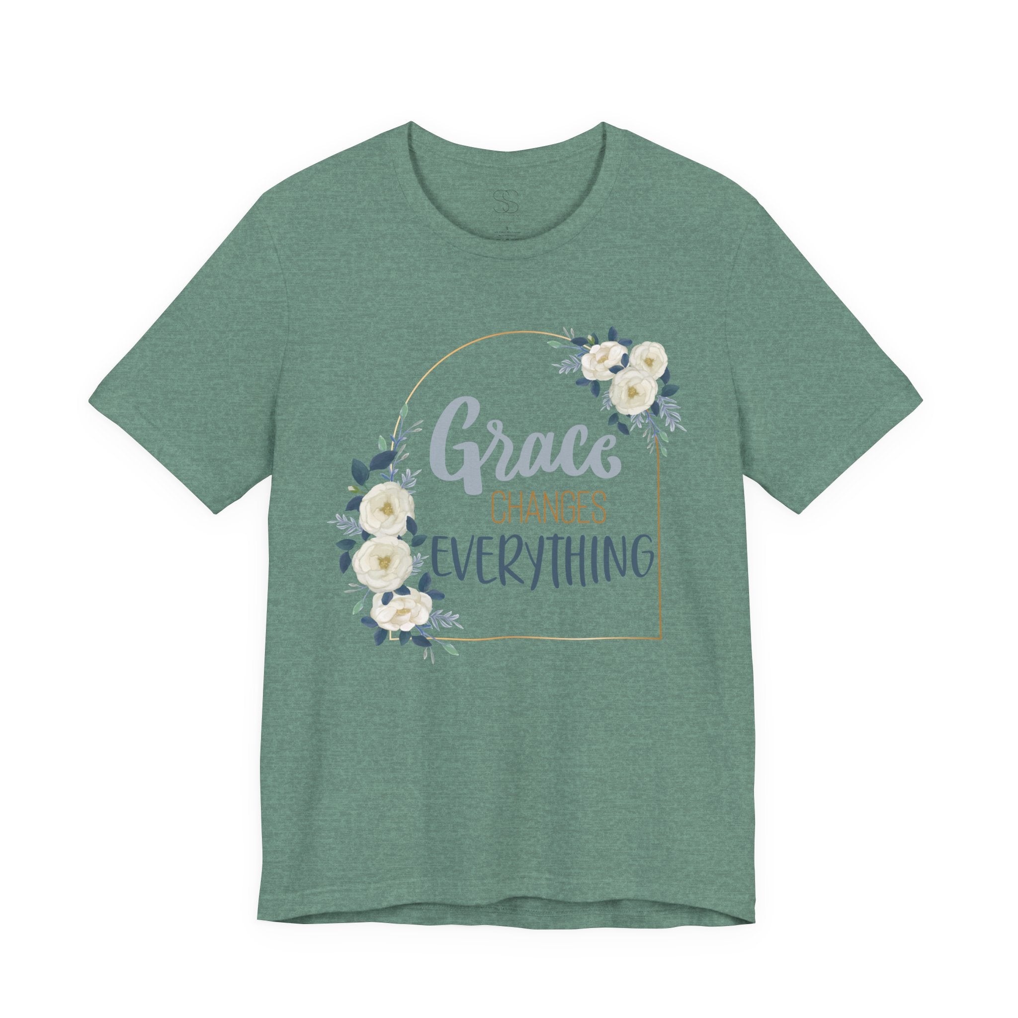 Grace Changes Everything Floral Tee