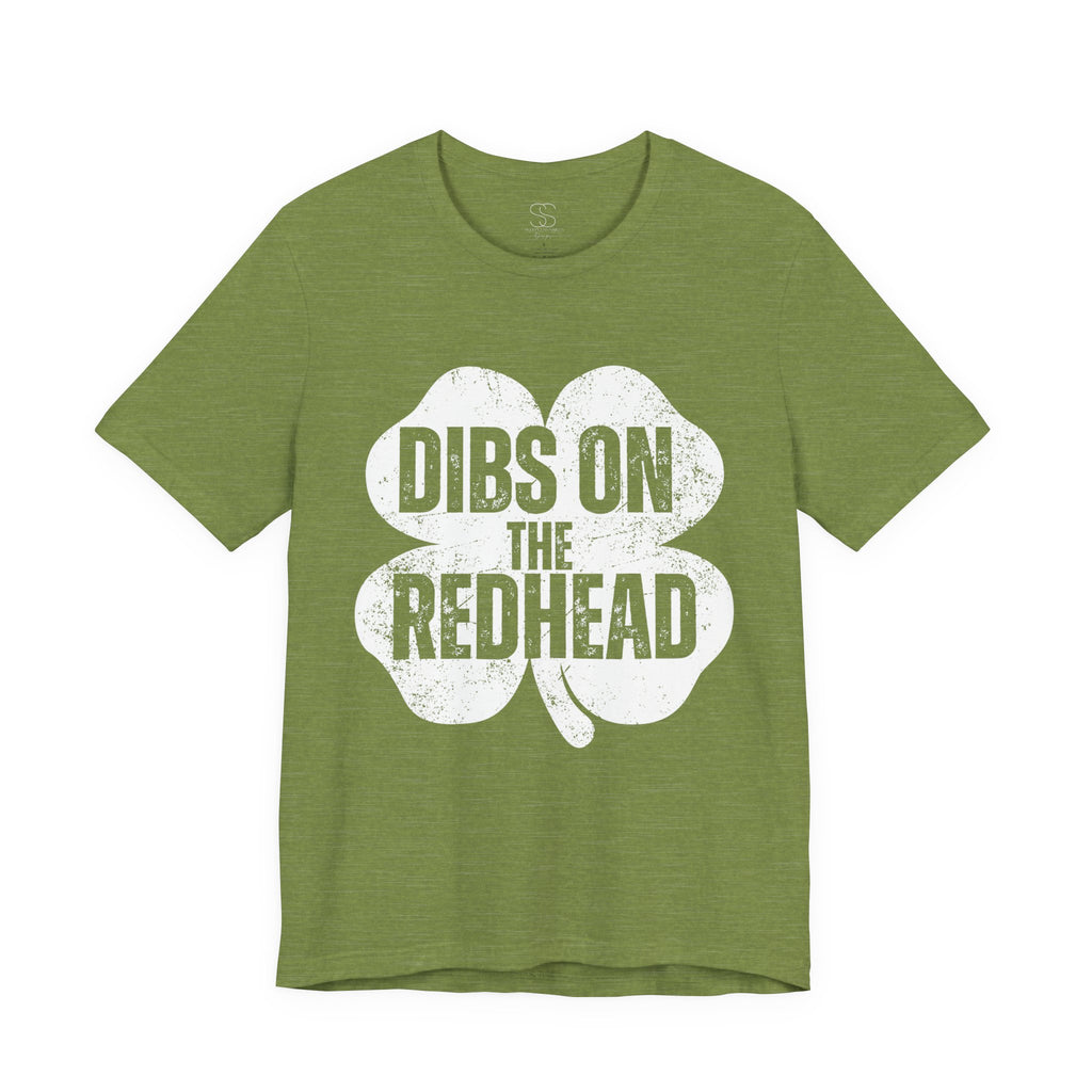 Dibs On The Redhead Shamrock T-Shirt — Funny St. Patrick’s Day Tee