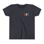 Jadran Junior Tamburitzans Kid Shirt - White and Red Lettering & Serbian Logo