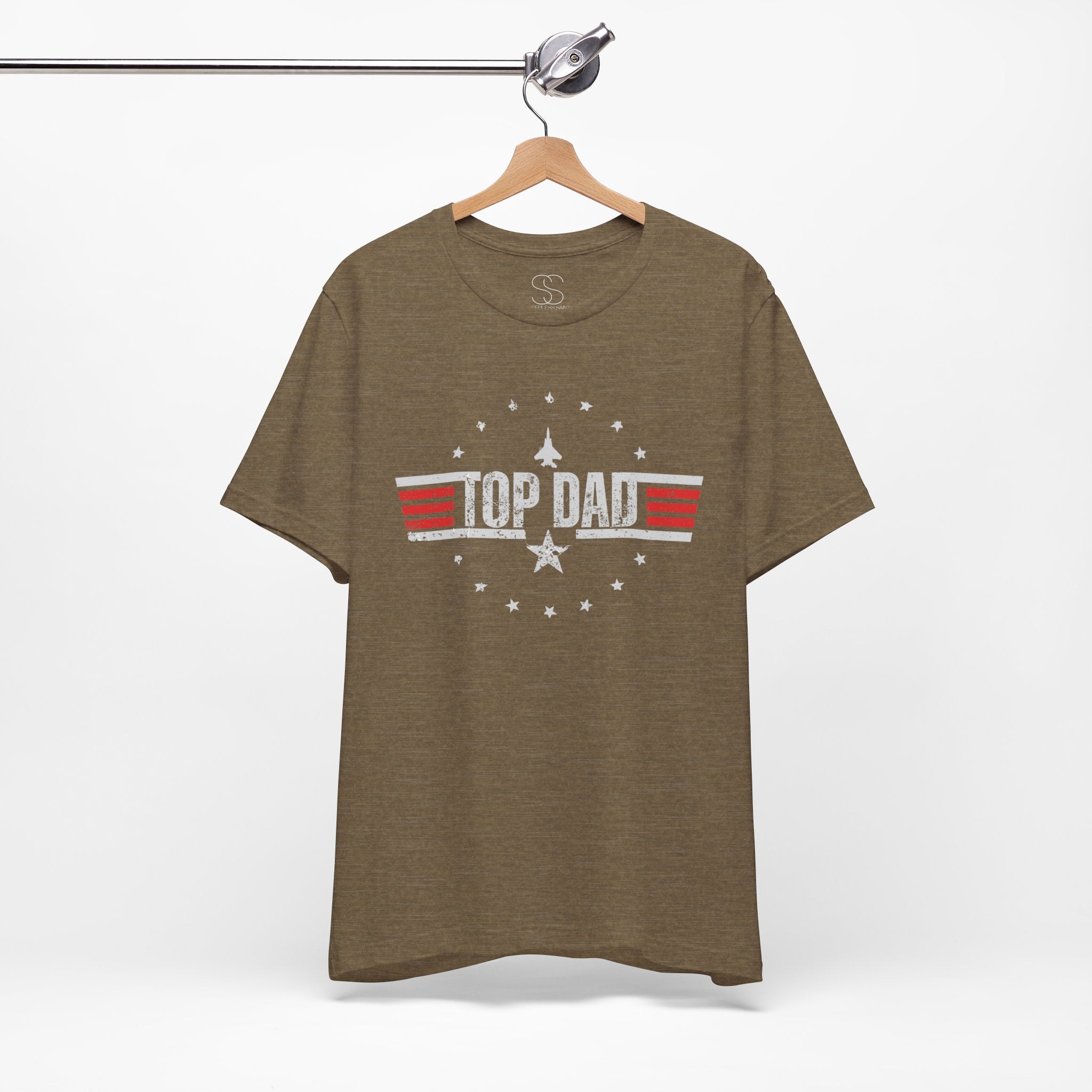 Top Dad Retro Military Stripe T‑Shirt