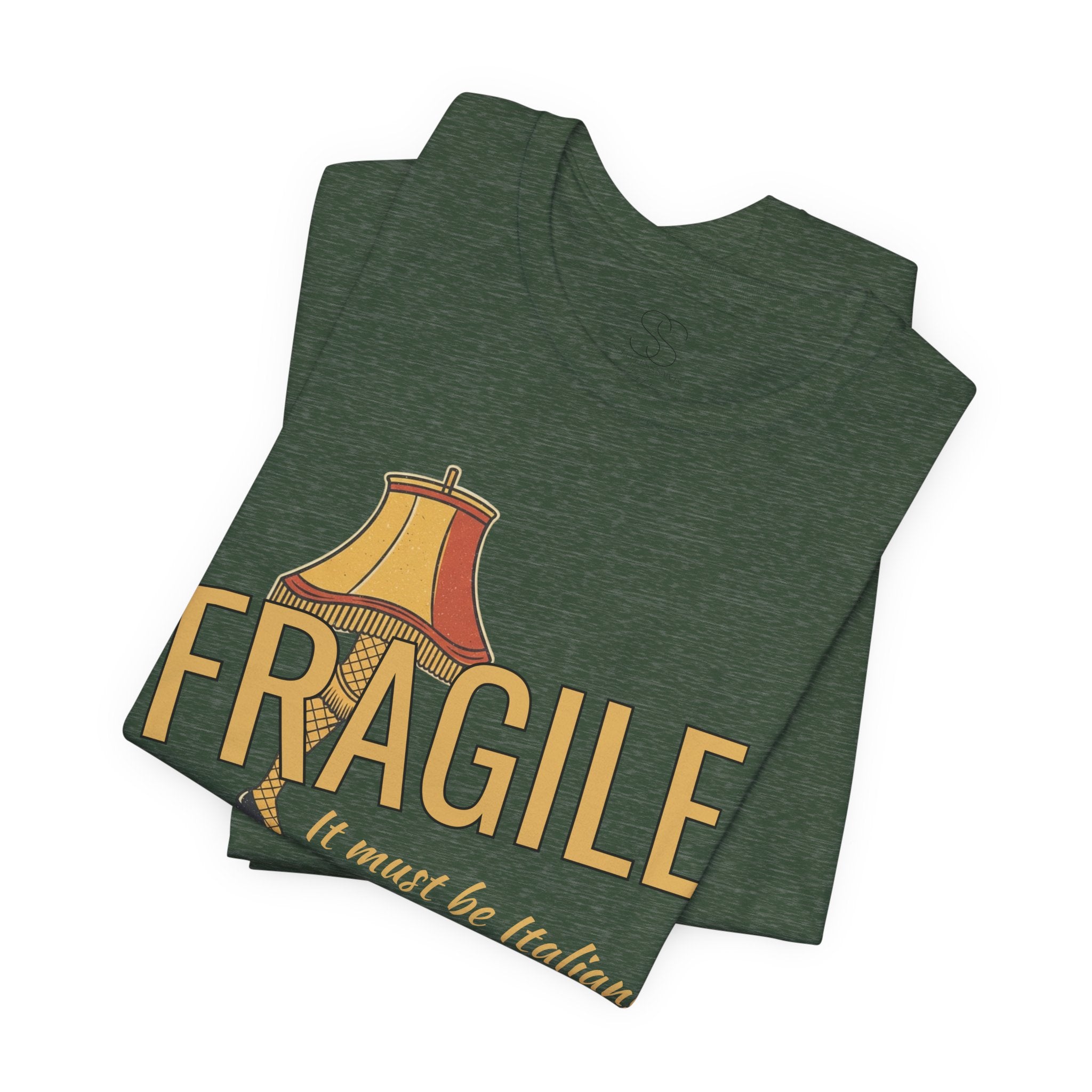 Fragile Lamp Tee — "It Must Be Italian" Retro Graphic T-Shirt