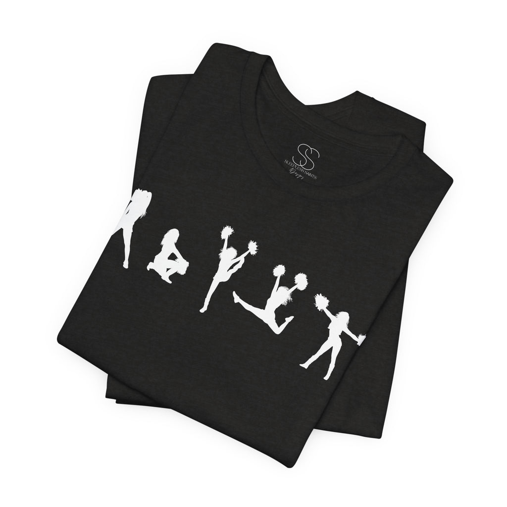 Cheer Poses T-Shirt — Cheerleading Silhouette Tee