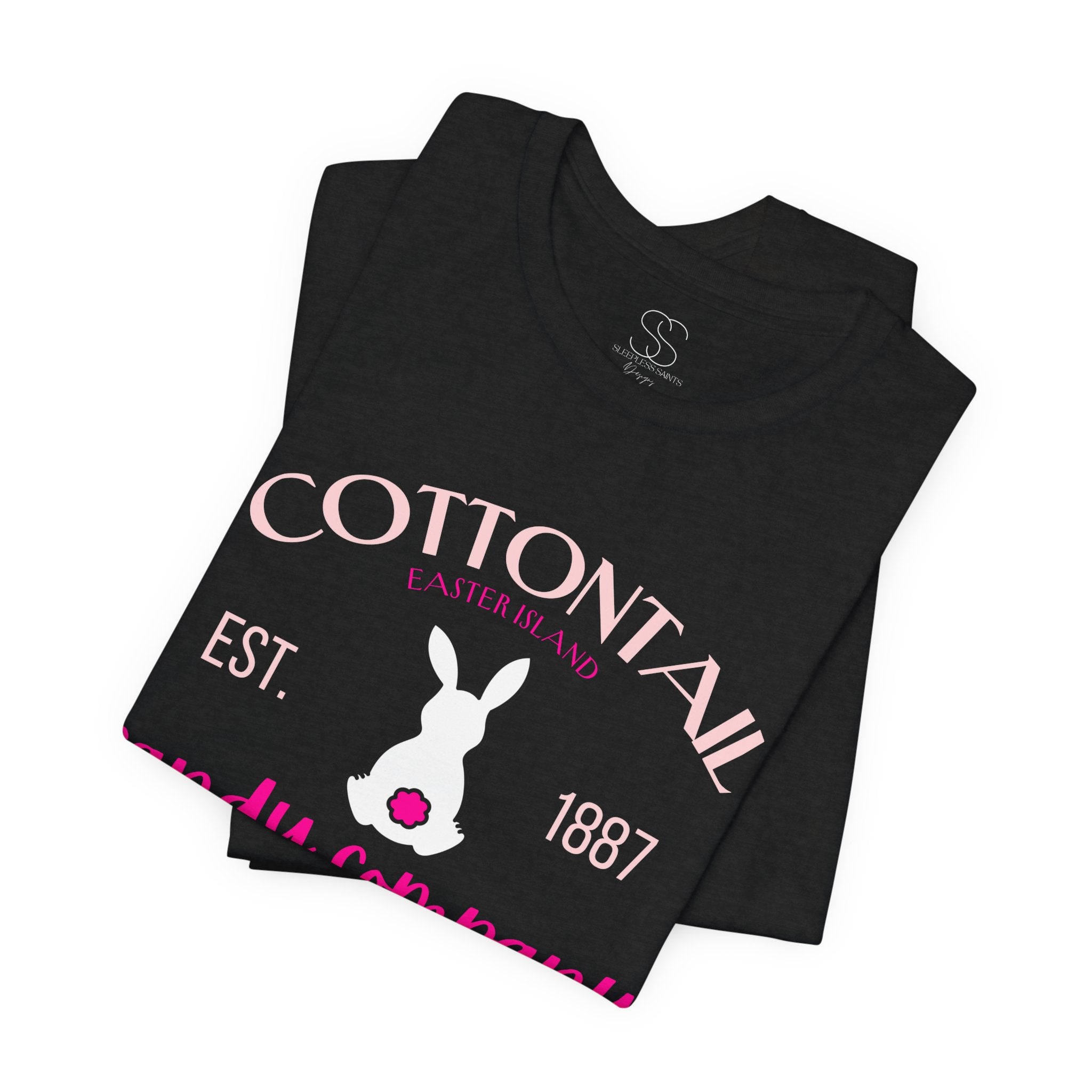 Cottontail Candy Company Tee – Cute Bunny Vintage Candy Shop Shirt