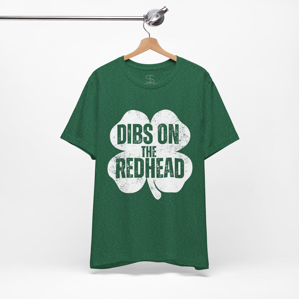 Dibs On The Redhead Shamrock T-Shirt — Funny St. Patrick’s Day Tee
