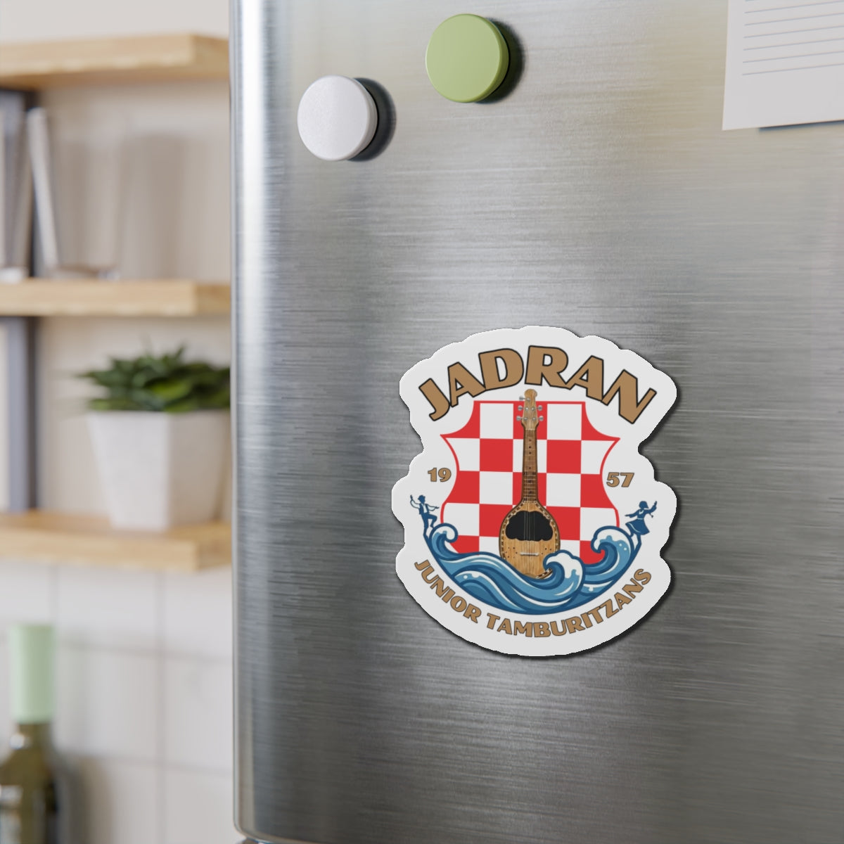 Jadran Junior Tamburitzans Crest Die-Cut Magnet
