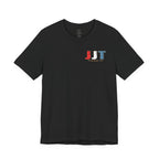 Jadran Junior Tamburitzans Adult T‑Shirt - Tan Lettering & Serbian Logo