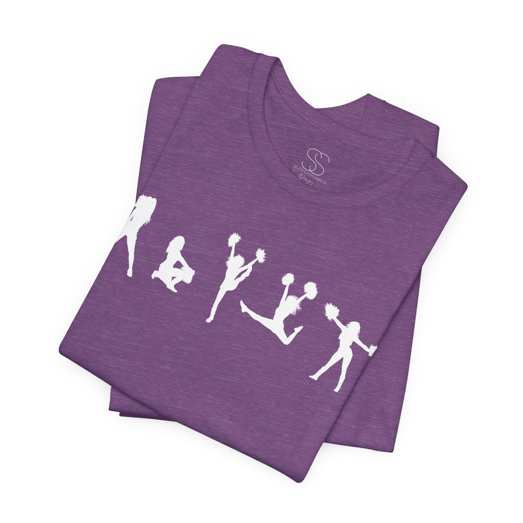 Cheer Poses T-Shirt — Cheerleading Silhouette Tee
