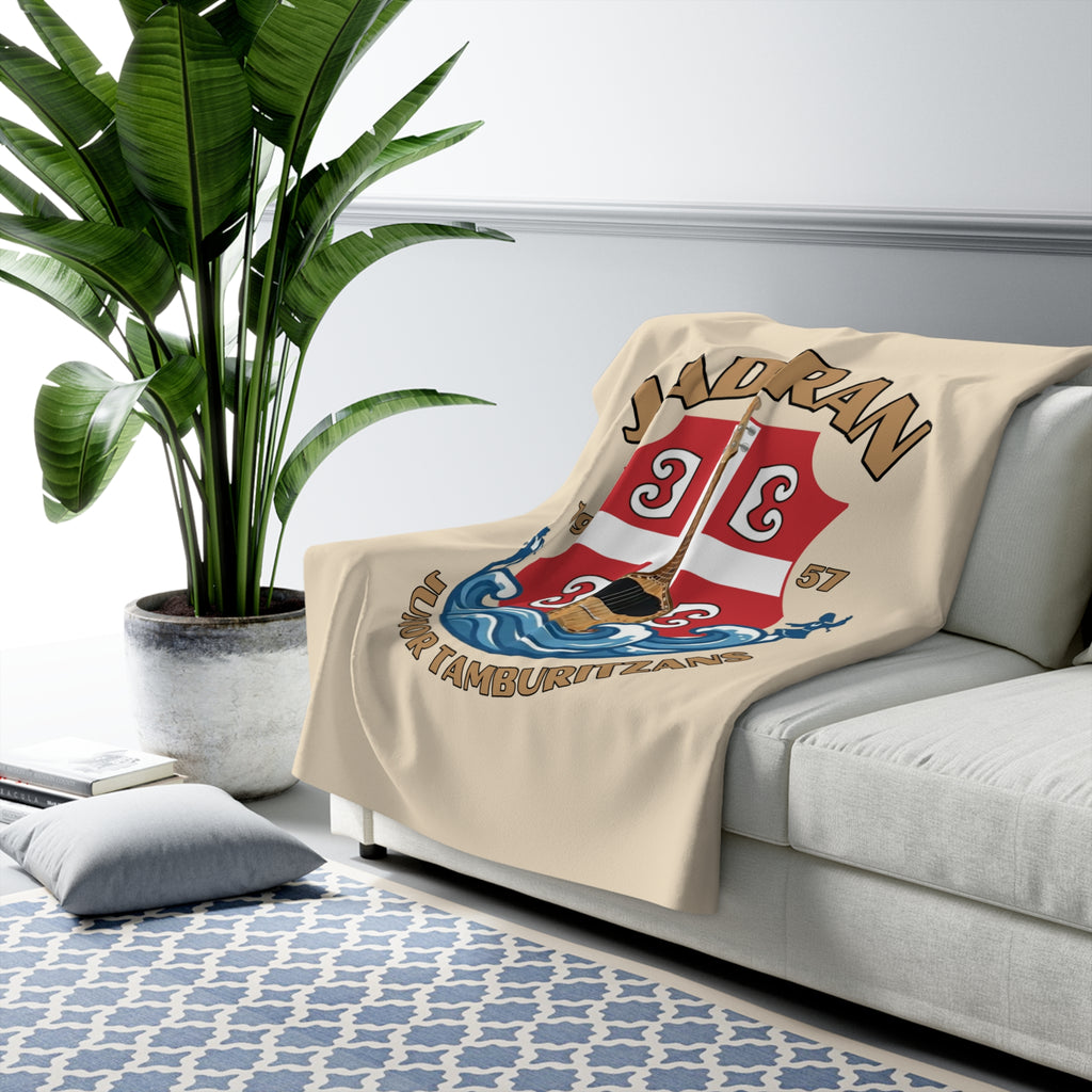 Jadran Junior Tamburitzans Sherpa Fleece Blanket - Serbian Logo
