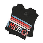 America Patriotic T-Shirt – Retro Stars & Stripes Graphic Tee