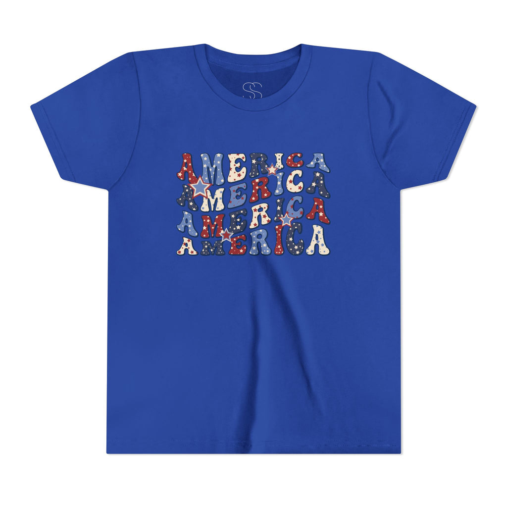 Retro 'America' Patriotic Graphic Youth T-Shirt