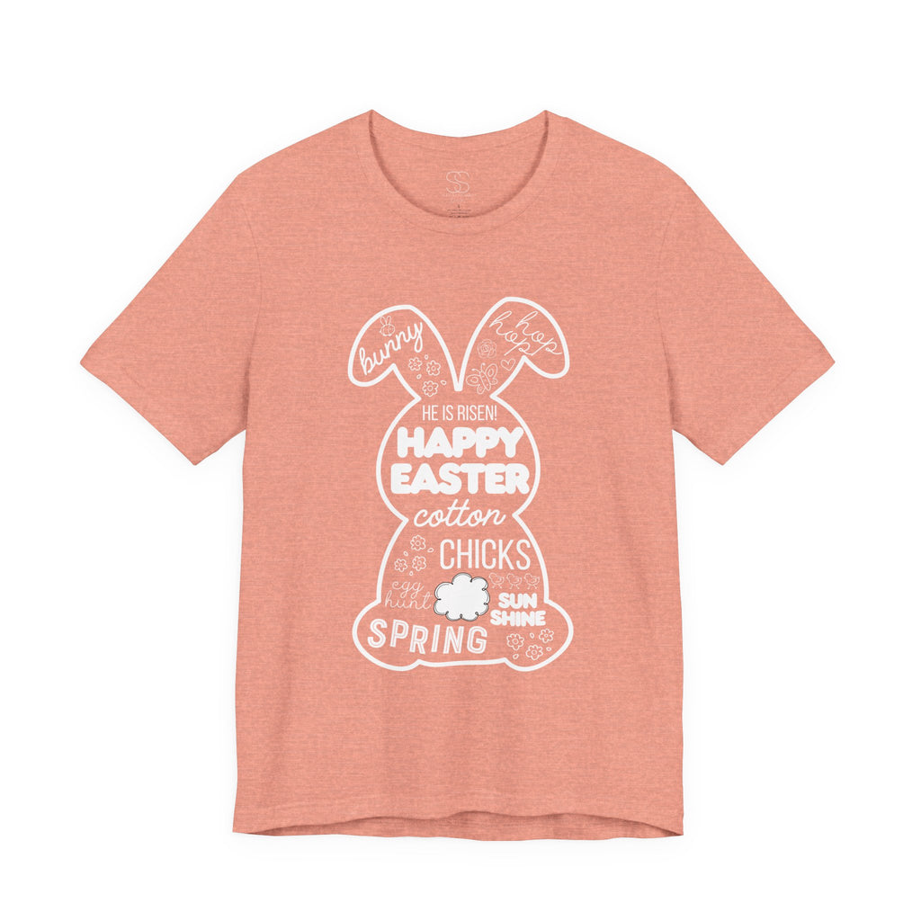Easter Bunny Typography Tee — "Happy Easter" Spring Graphic T-Shirt