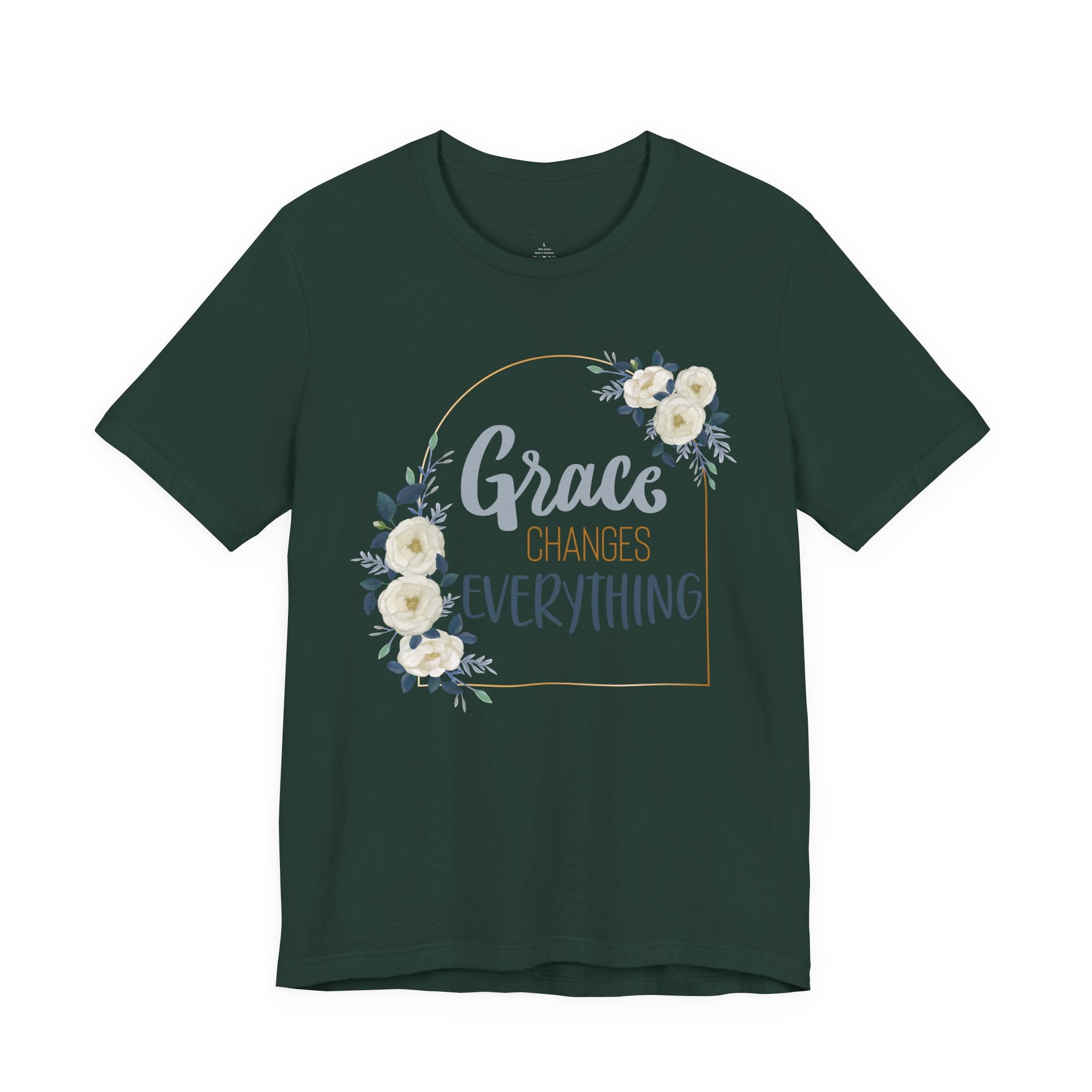 Grace Changes Everything Floral Tee