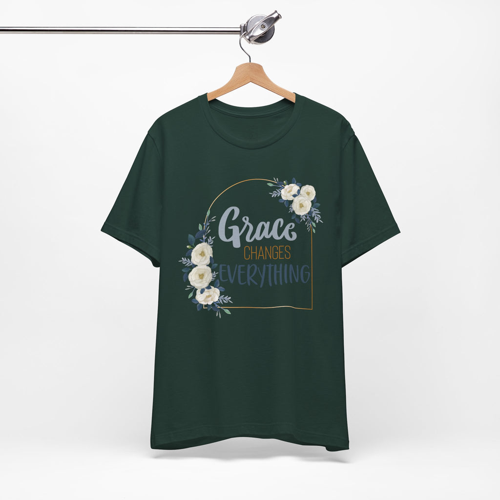 Grace Changes Everything Floral Tee