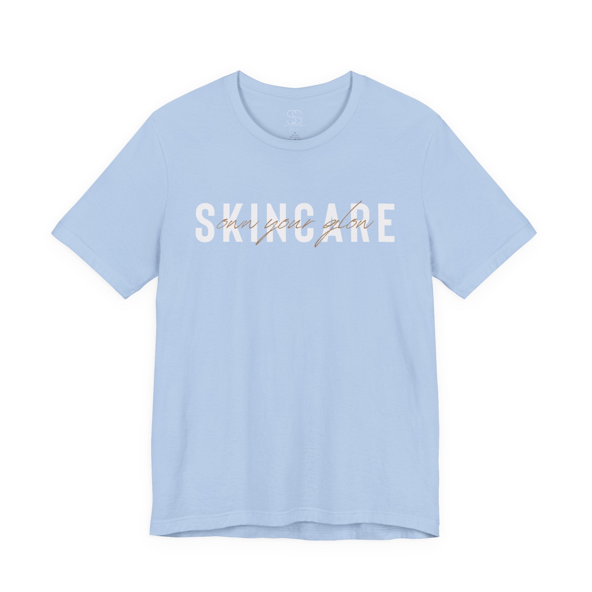 Skincare Graphic Tee — Own Your Glow Script Logo T-Shirt