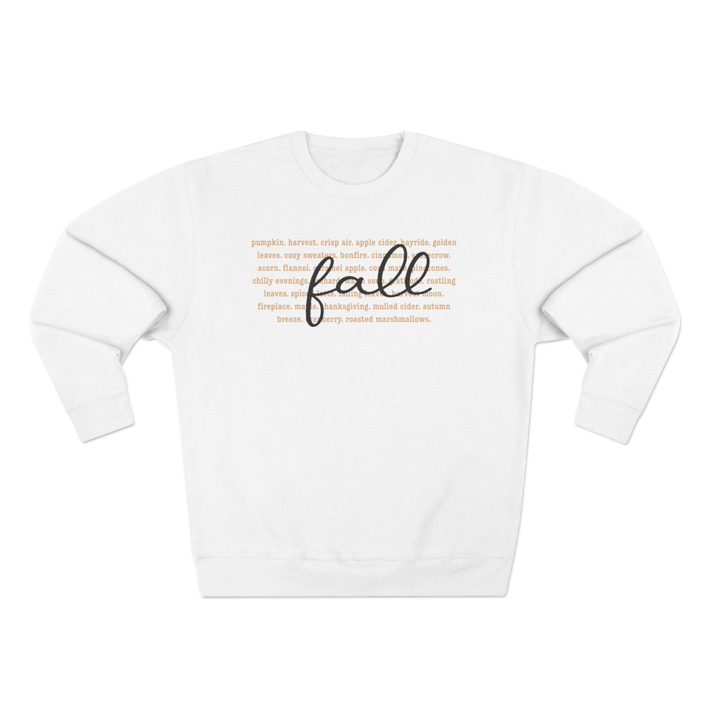Fall Words Unisex Crewneck Sweatshirt