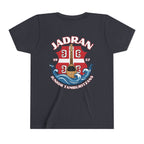Jadran Junior Tamburitzans Kid Shirt - White and Red Lettering & Serbian Logo