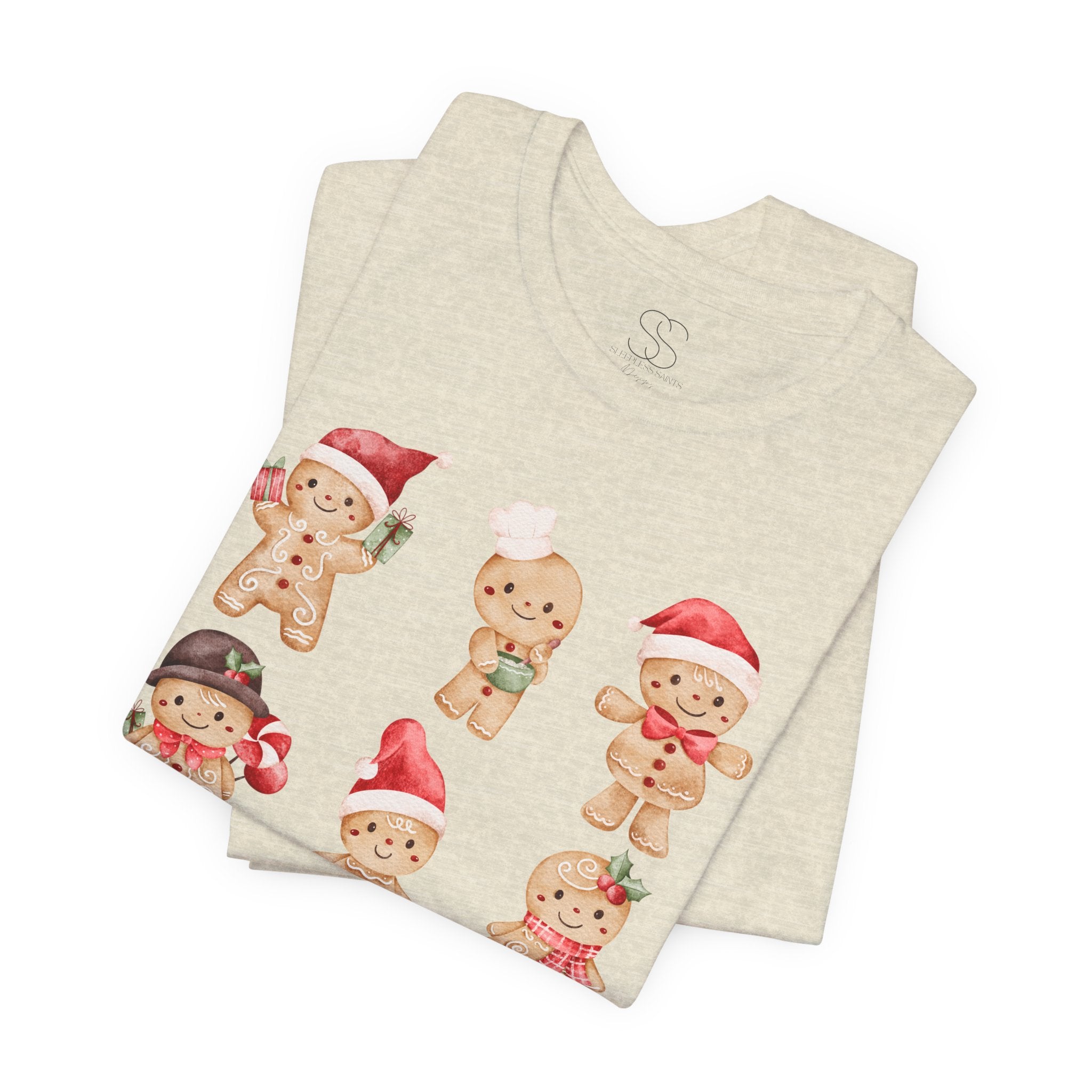 Christmas Gingerbread Characters Tee – Cute Holiday Cookie Shirt