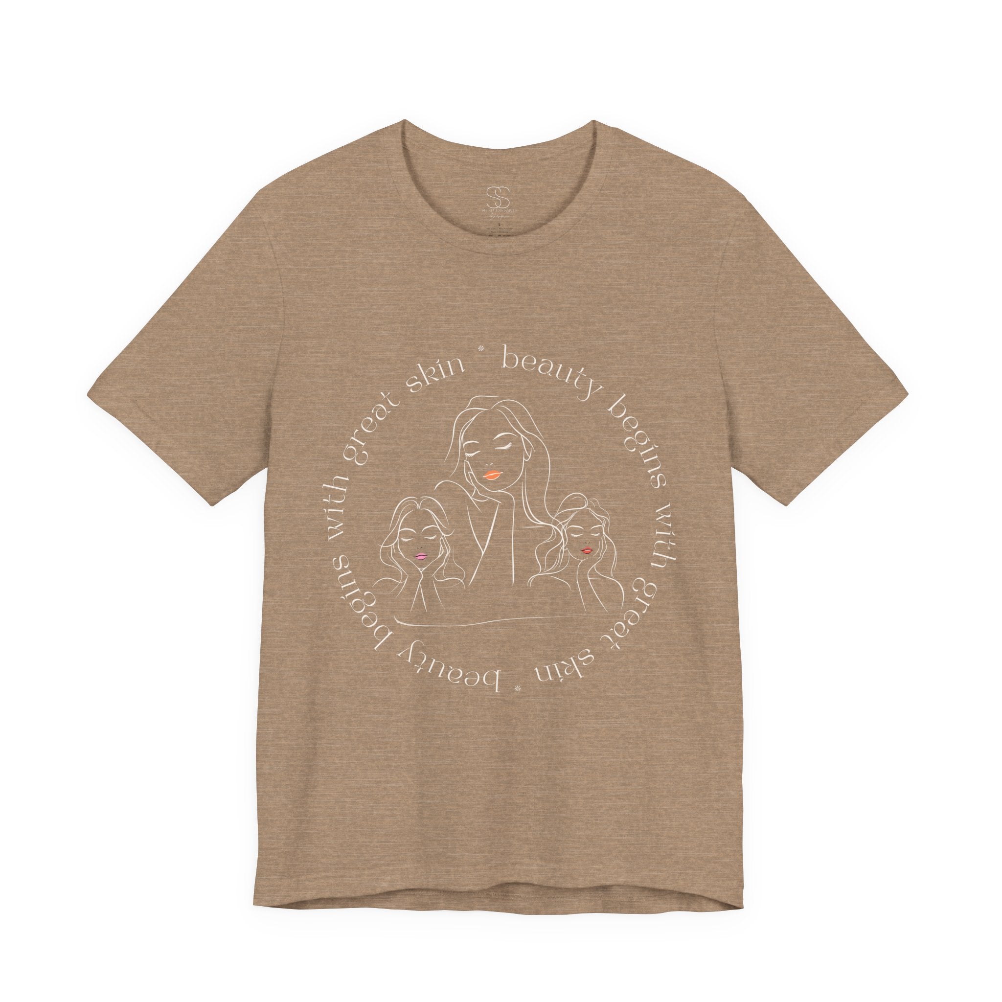 Beauty Begins With Great Skin Tee — Skincare Graphic T-Shirt
