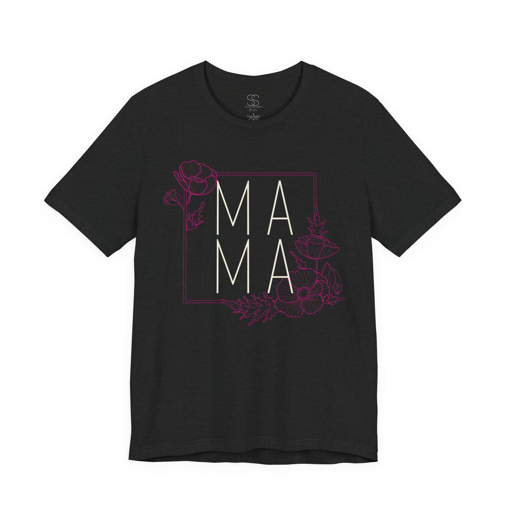 Mama Floral Tee — Modern Minimalist Mother Shirt