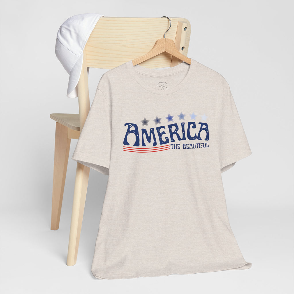 America The Beautiful T-Shirt - Patriotic 4th of July Tee