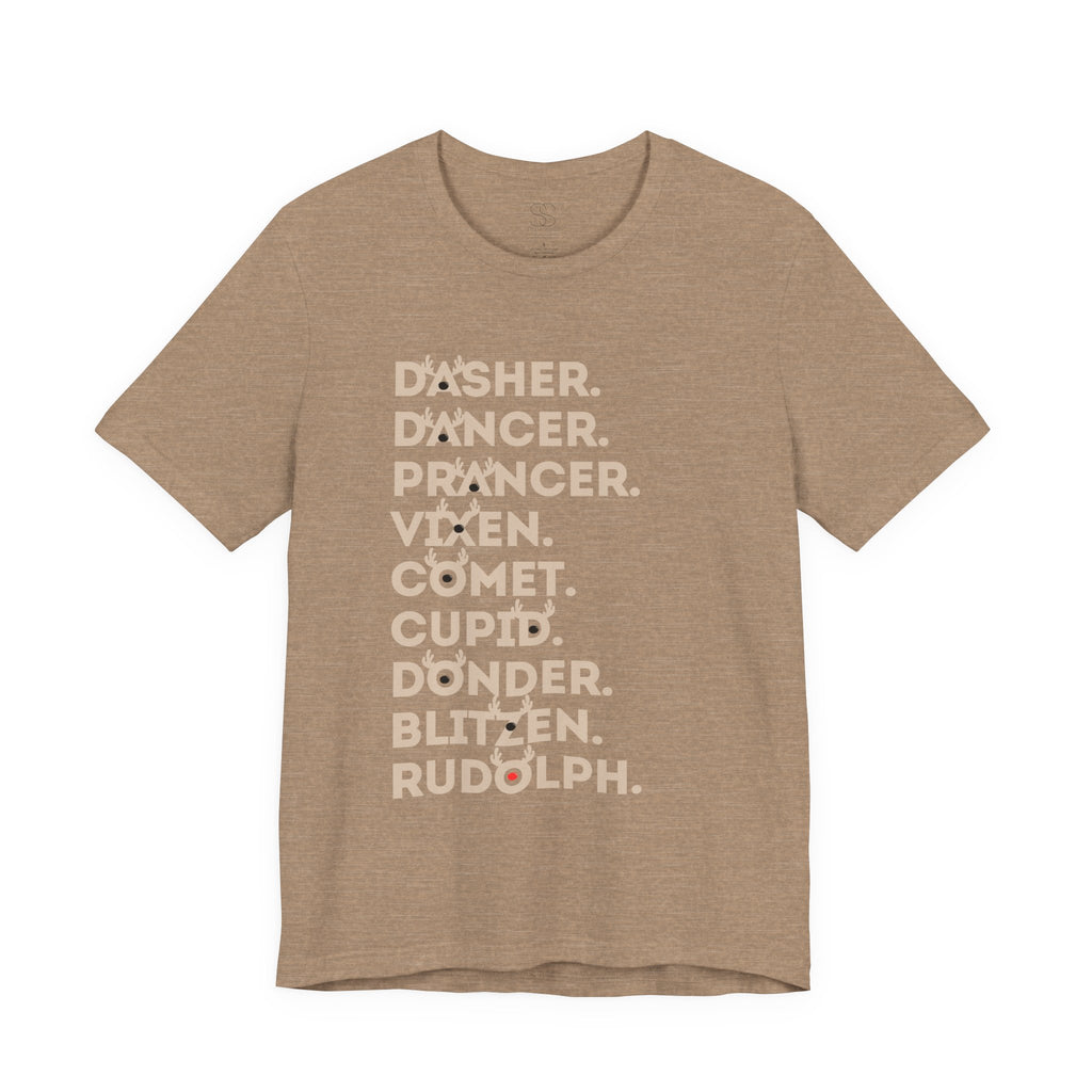 Christmas Reindeer Names Tee