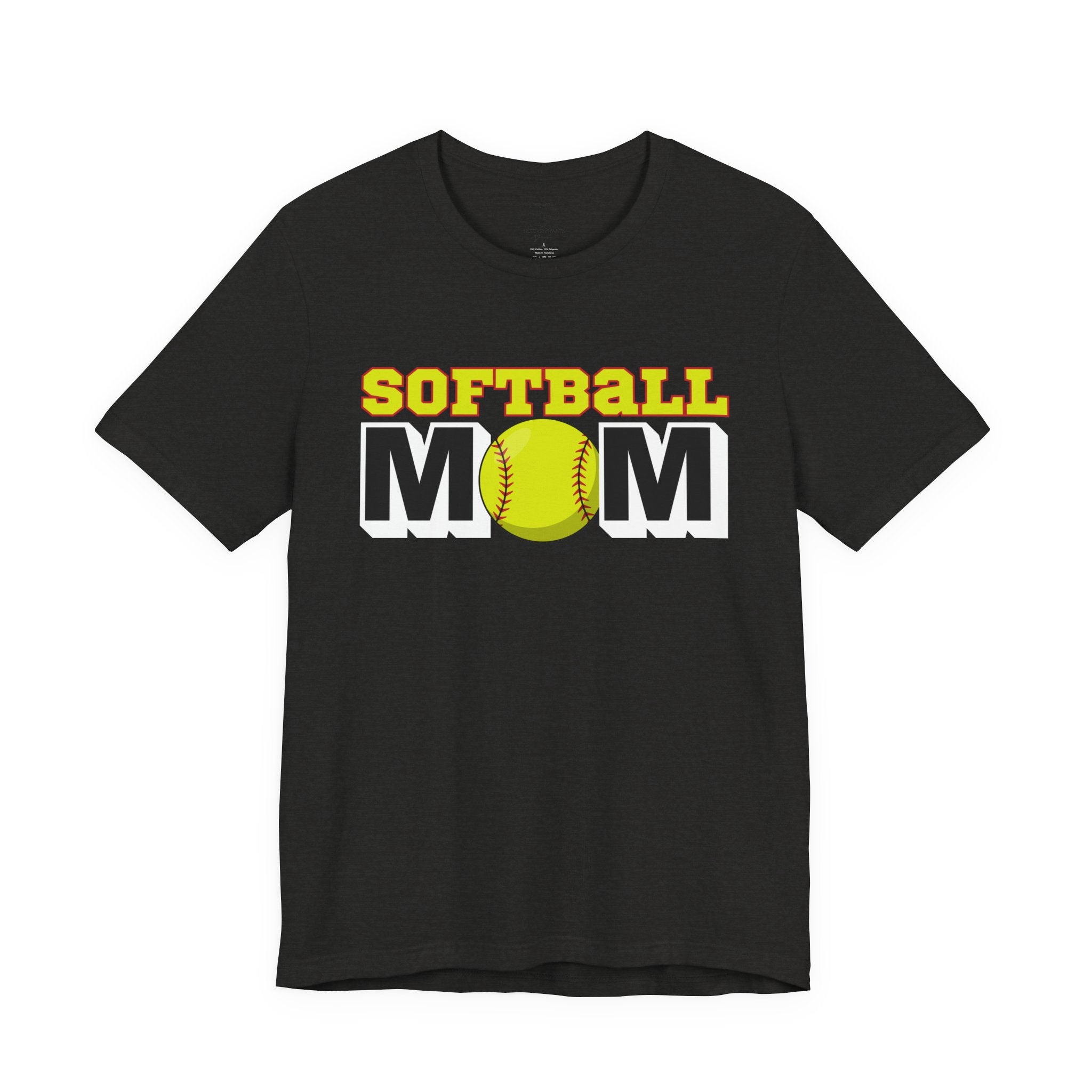 Softball Mom T-Shirt — Yellow Softball Graphic Tee for Baseball/Softball Moms