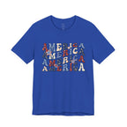 America Retro Adult T-Shirt - Vintage Patriotic 4th of July Tee