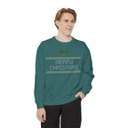 Merry Christmas Stitching Unisex Garment-Dyed Sweatshirt