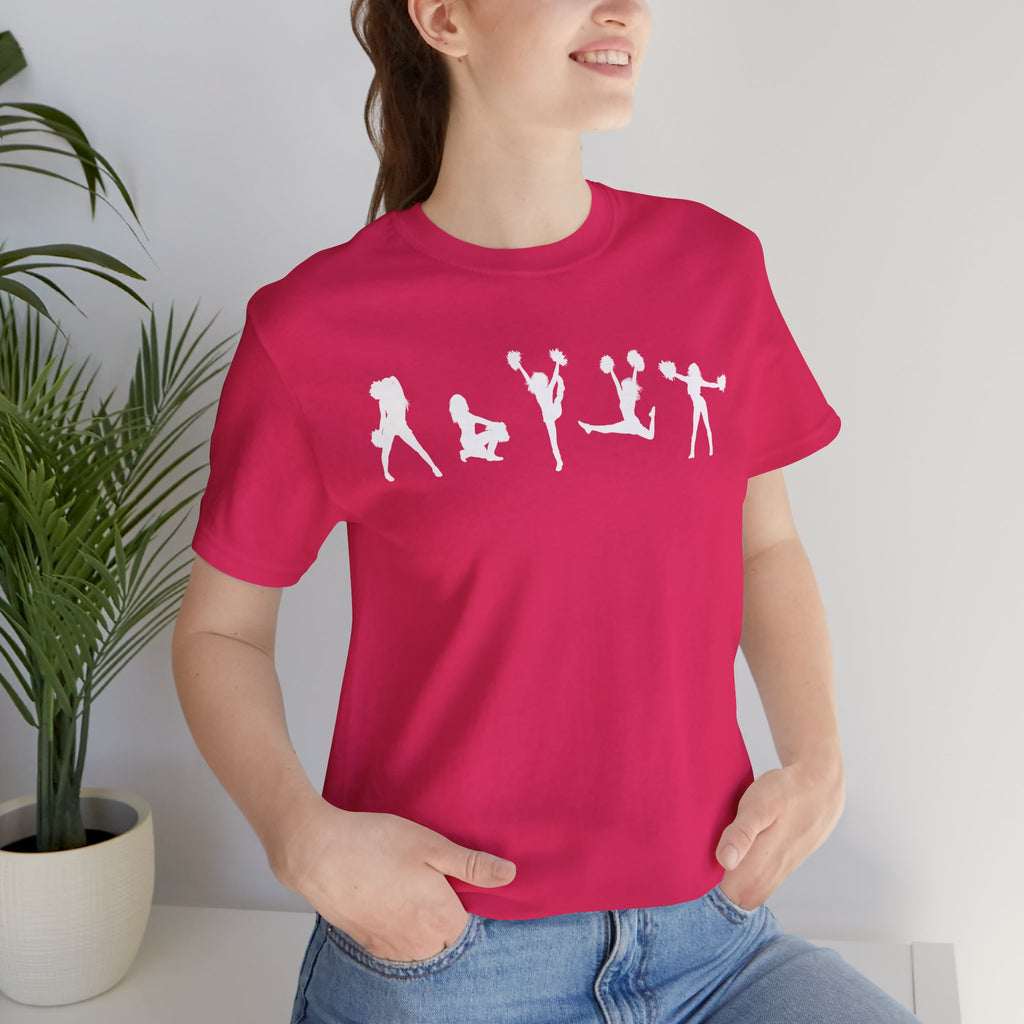 Cheer Poses T-Shirt — Cheerleading Silhouette Tee