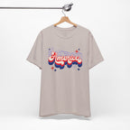 America Retro Graphic Tee - Patriotic 4th of July T-Shirt