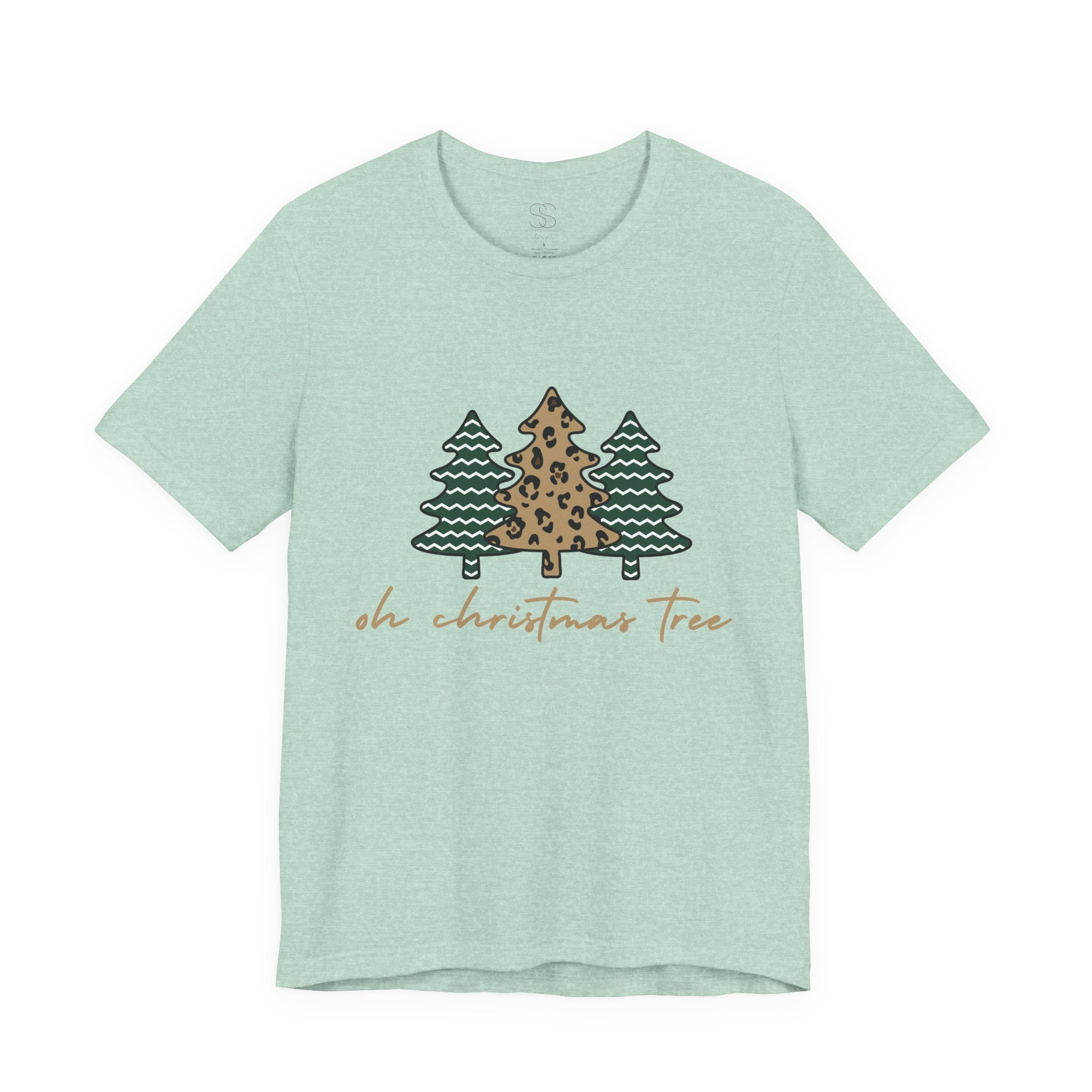 Christmas Tree Tee - "Oh Christmas Tree" Leopard & Pine Holiday T-Shirt