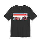 America Patriotic T-Shirt – Retro Stars & Stripes Graphic Tee