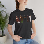 Saints Lineup T‑Shirt — Minimal Catholic Saints Illustration Tee