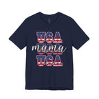 USA Mama Tee - Patriotic Fourth of July Mom Shirt
