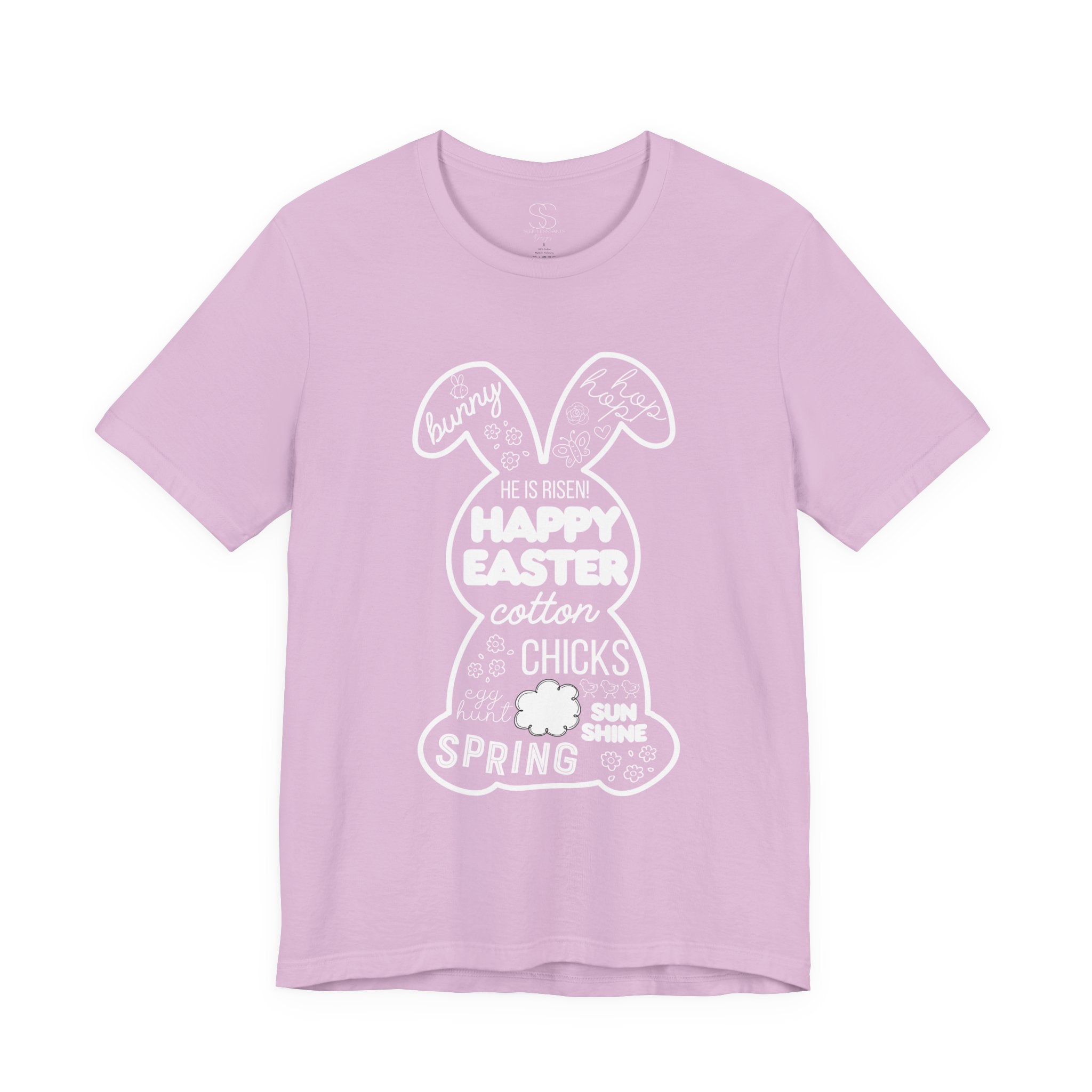 Easter Bunny Typography Tee — "Happy Easter" Spring Graphic T-Shirt