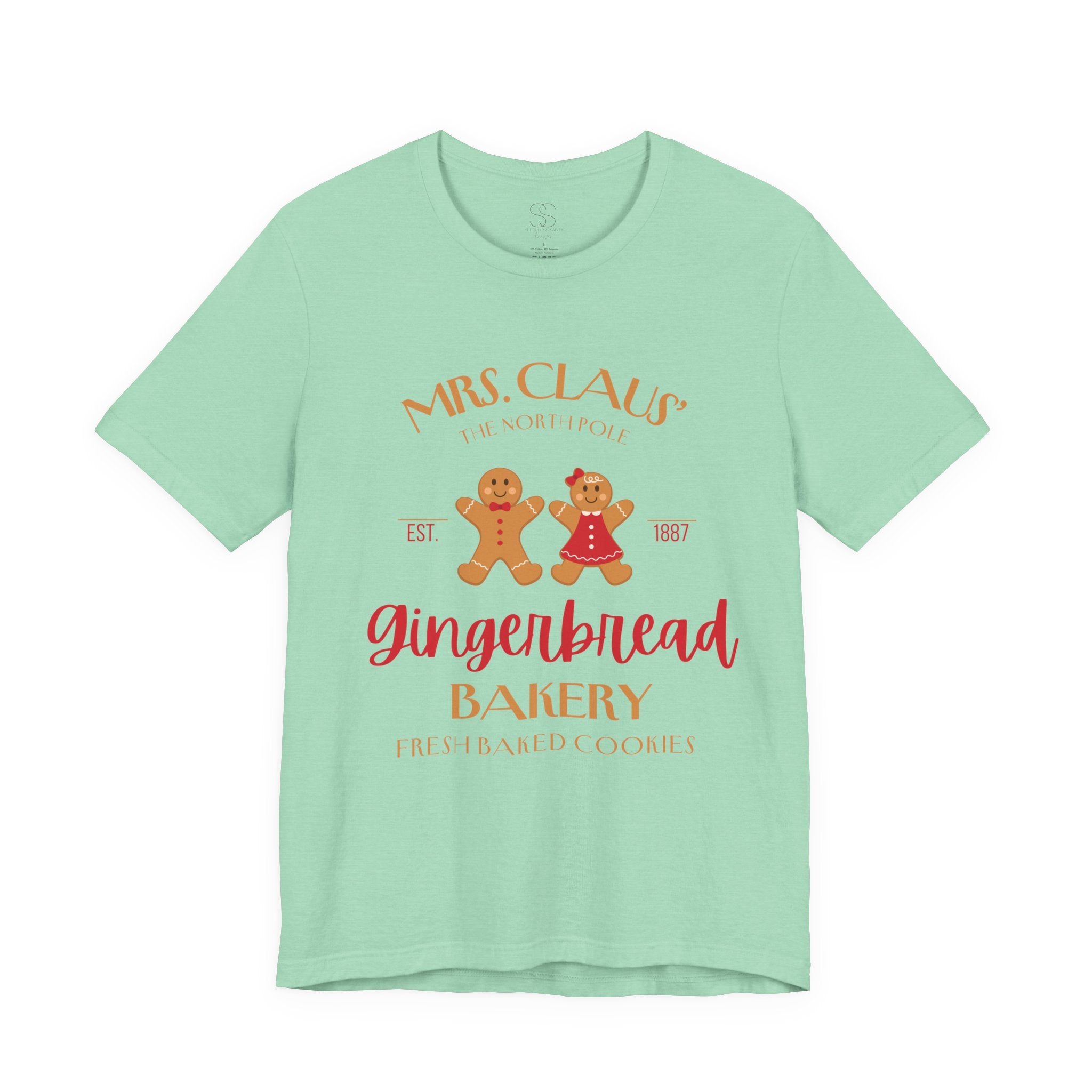 Gingerbread Bakery T‑Shirt – "Mrs. Claus' Gingerbread Bakery" Holiday Tee