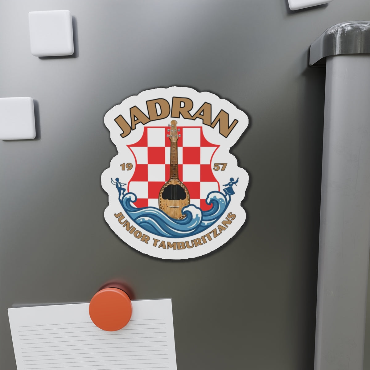 Jadran Junior Tamburitzans Crest Die-Cut Magnet