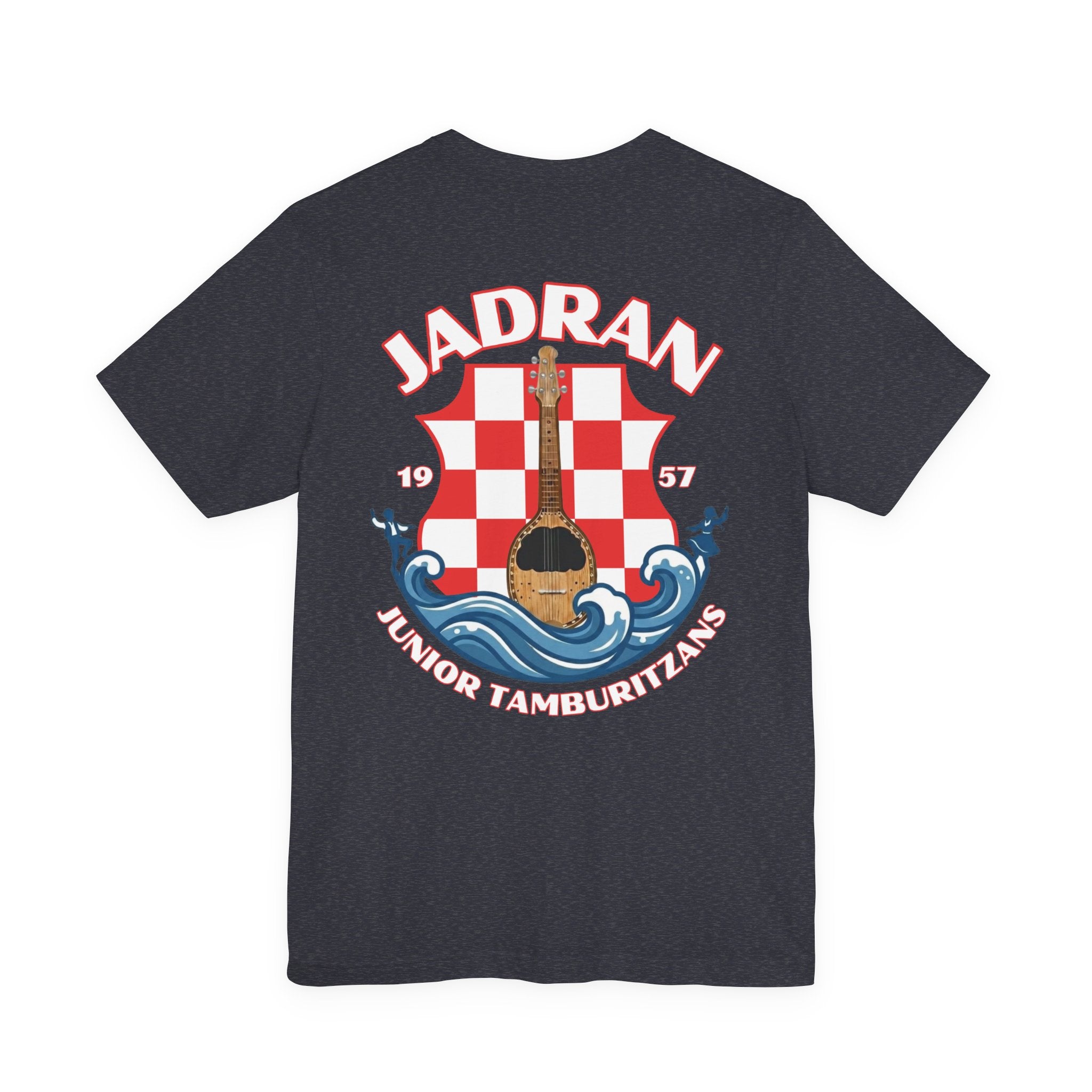 Jadran Junior Tamburitzans Adult T‑Shirt - White and Red Lettering