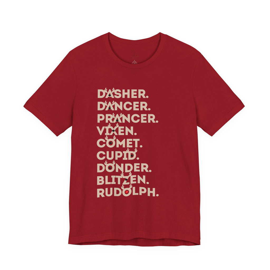 Christmas Reindeer Names Tee