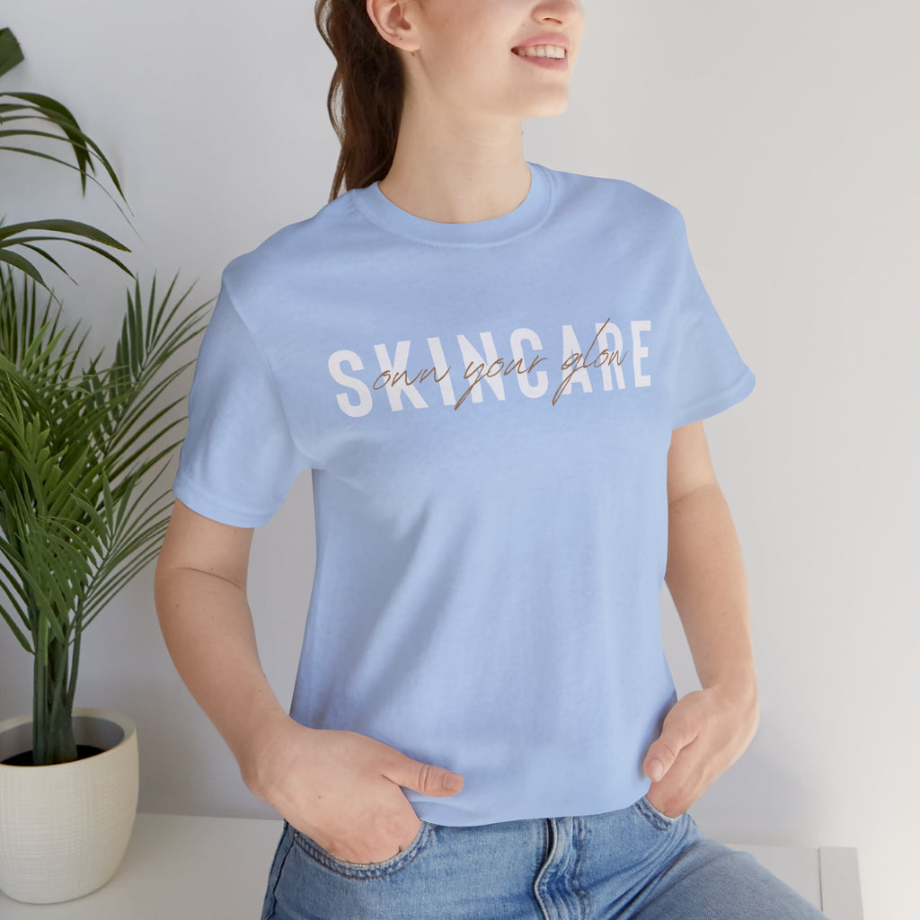 Skincare Graphic Tee — Own Your Glow Script Logo T-Shirt
