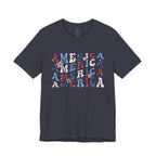 America Retro Adult T-Shirt - Vintage Patriotic 4th of July Tee