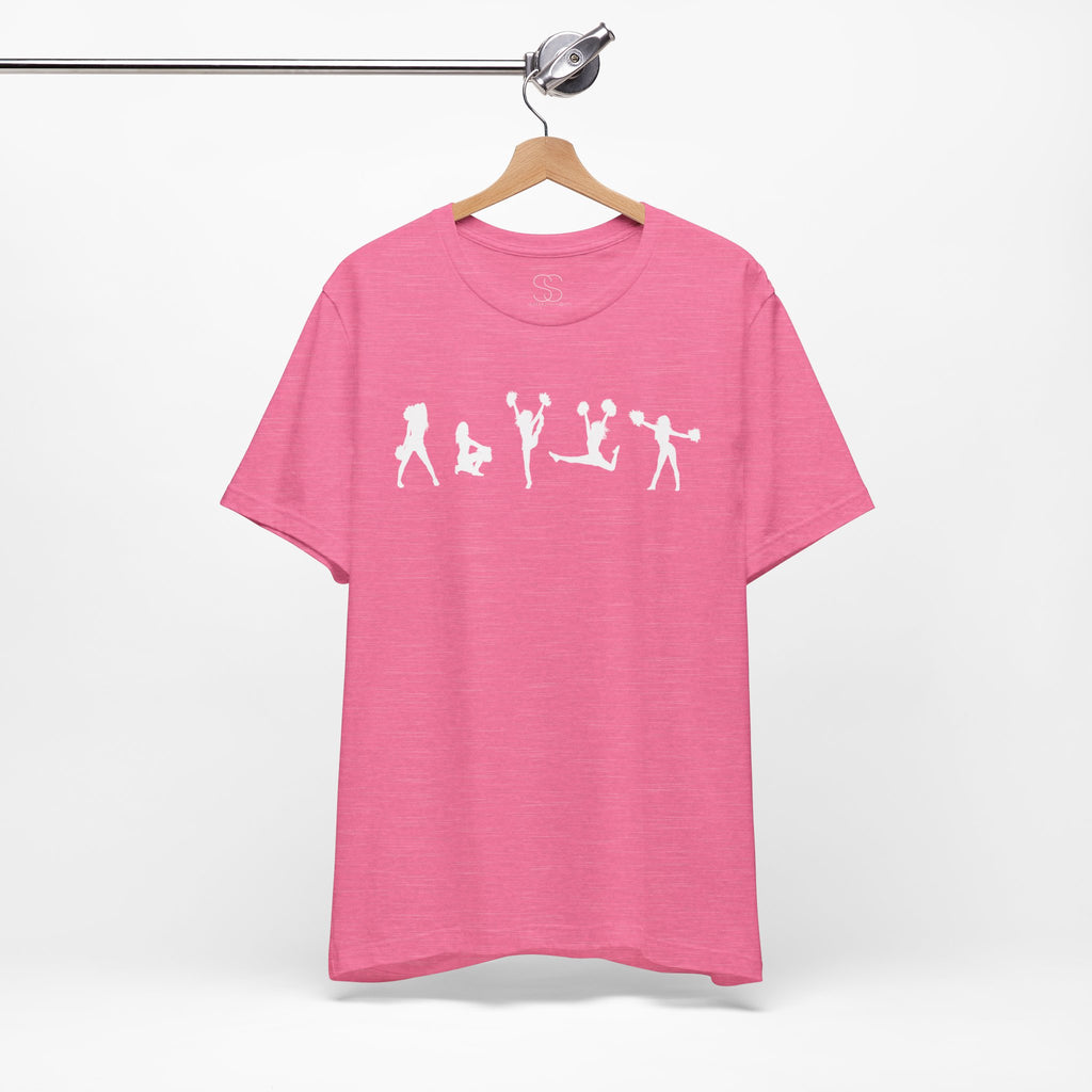 Cheer Poses T-Shirt — Cheerleading Silhouette Tee