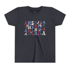 Retro 'America' Patriotic Graphic Youth T-Shirt