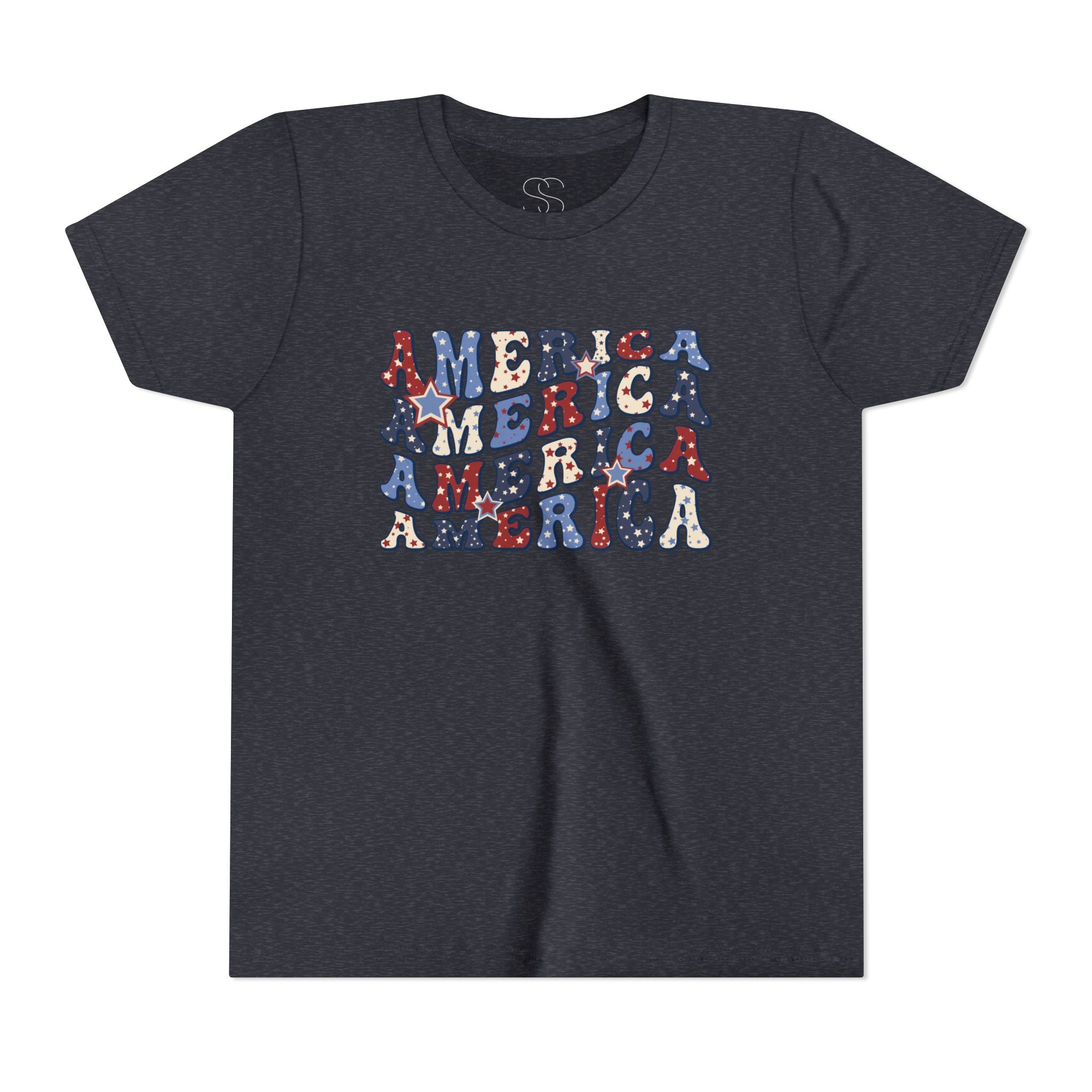 Retro 'America' Patriotic Graphic Youth T-Shirt
