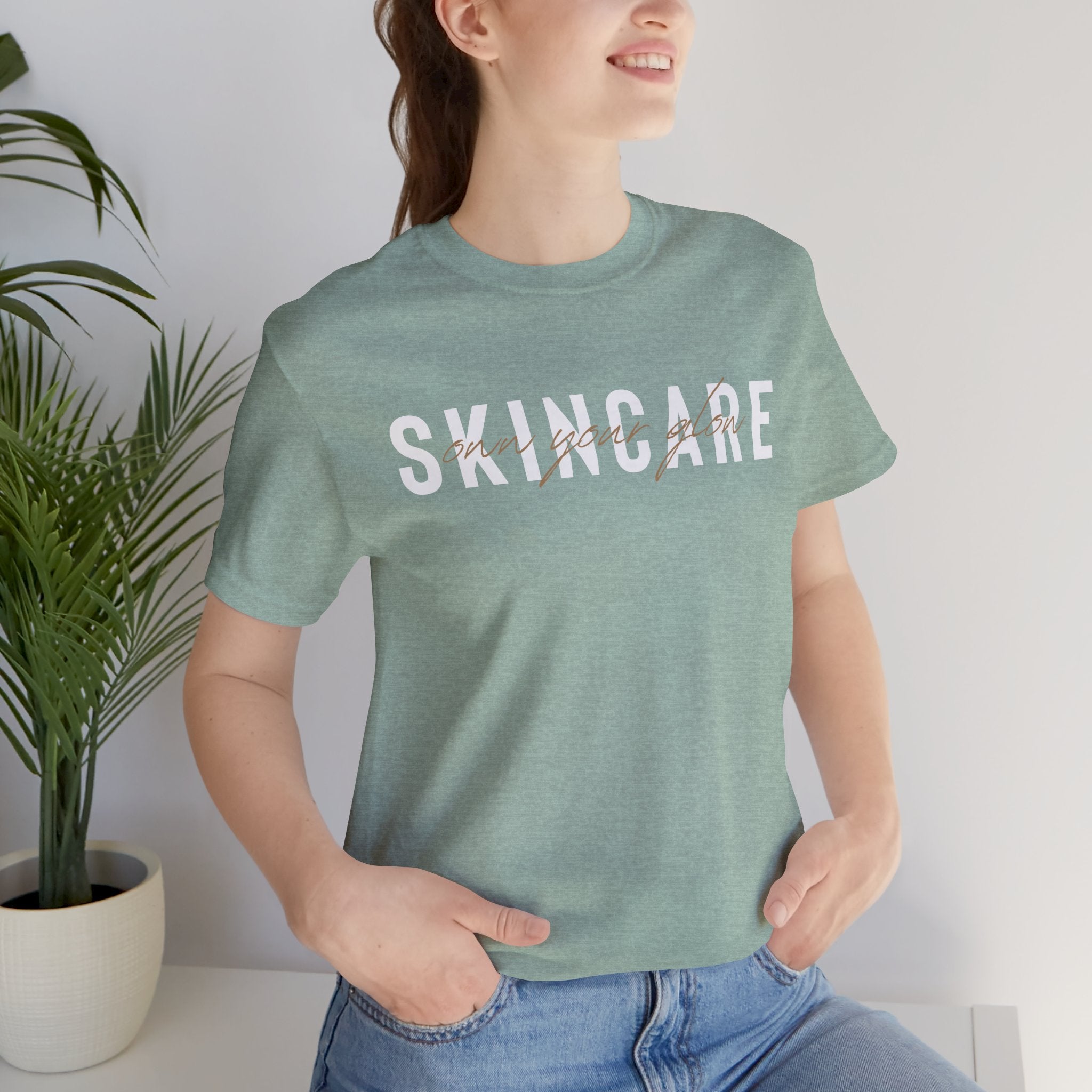 Skincare Graphic Tee — Own Your Glow Script Logo T-Shirt