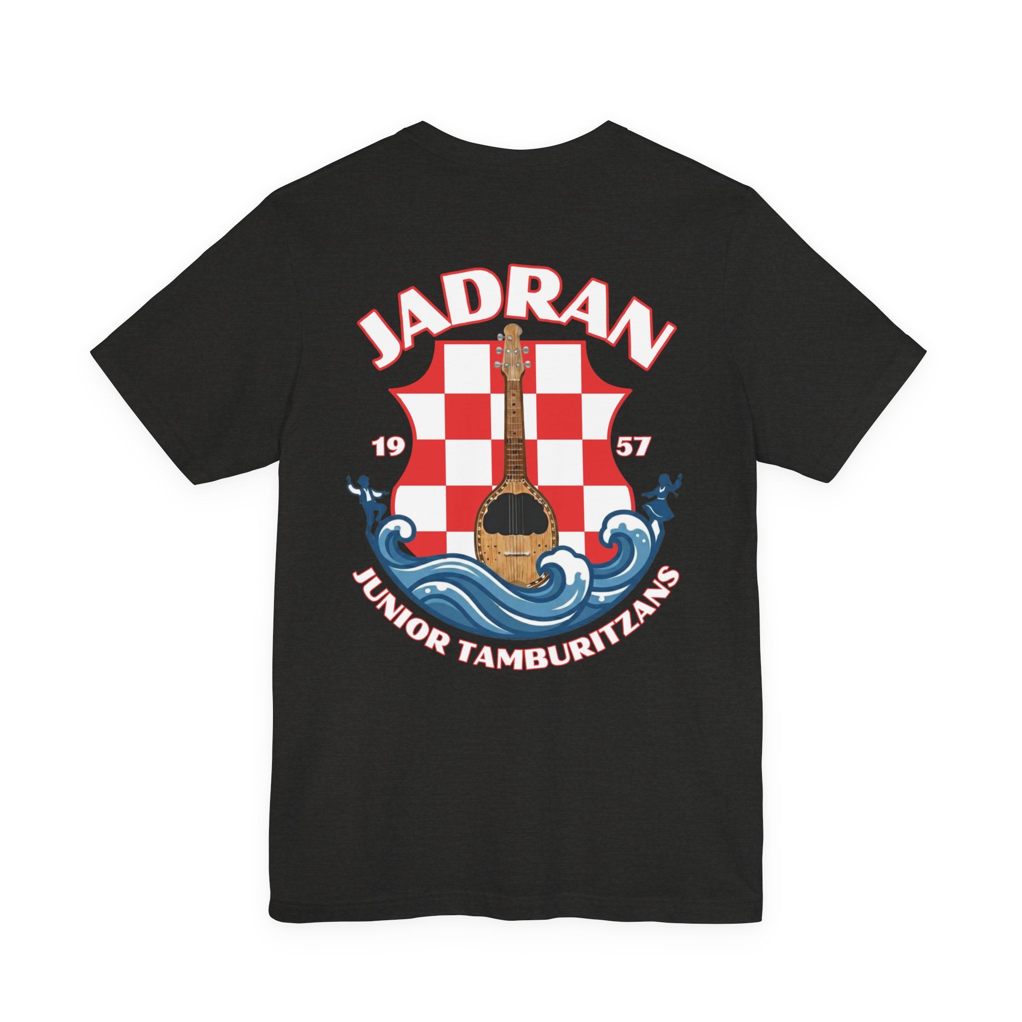 Jadran Junior Tamburitzans Adult T‑Shirt - White and Red Lettering