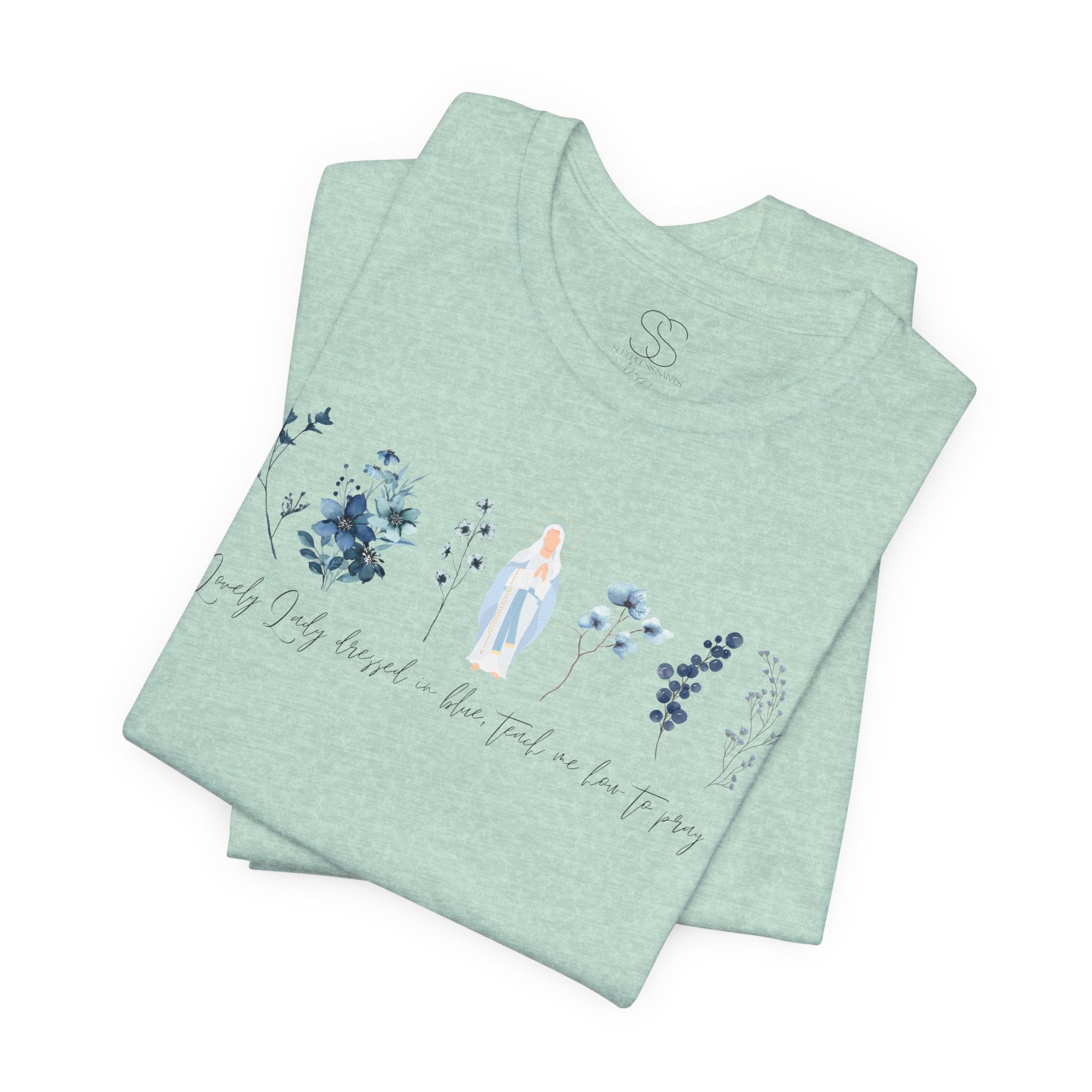 Lovely Lady Dressed in Blue Tee