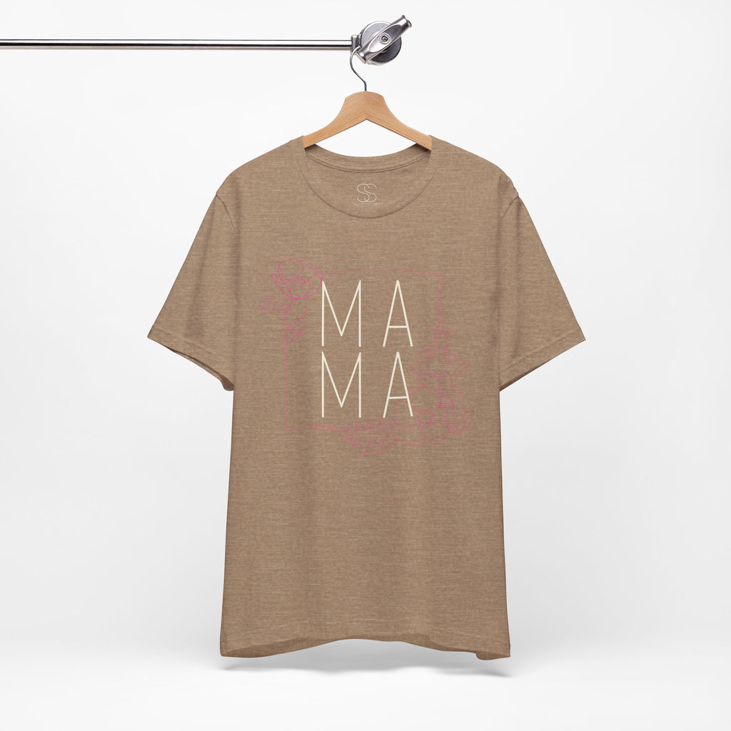 Mama Floral Tee — Modern Minimalist Mother Shirt