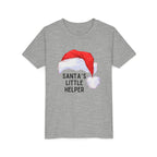 Youth Tee — "Santa's Little Helper" Christmas Santa Hat Holiday Shirt