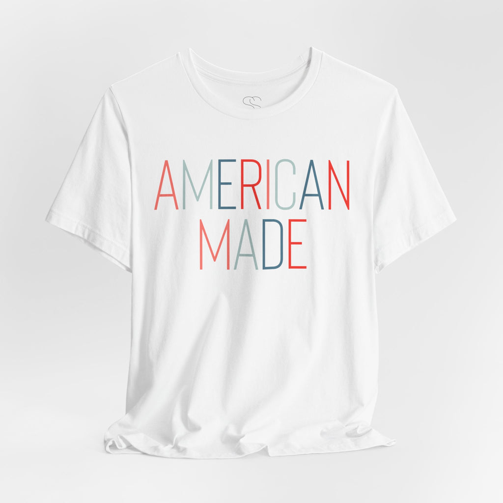 American Made Tee - Retro Red & Blue Graphic T-Shirt